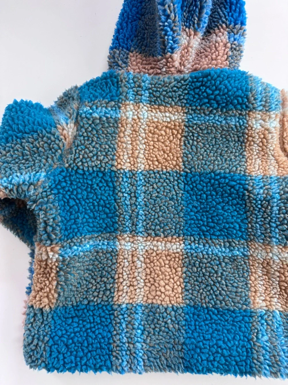 Cotton On Baby Plaid Sherpa Hooded Jacket